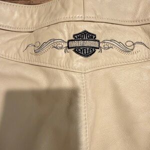 Harley-Davidson Cream Leather Pants